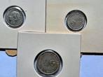 3 munten Curacao zilver, Verzenden, Koningin Wilhelmina, Overige waardes, Zilver