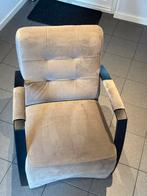 2 Industriële fauteuils - Beige - Prijs per stuk, Huis en Inrichting, Ophalen, Gebruikt, Minder dan 75 cm, Stof