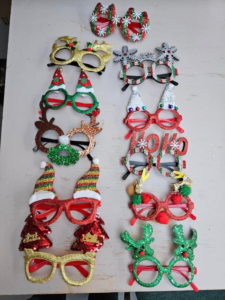 Kerstbrillen, feestdagen brillen te koop, Diversen, Kerst, Nieuw, Ophalen of Verzenden
