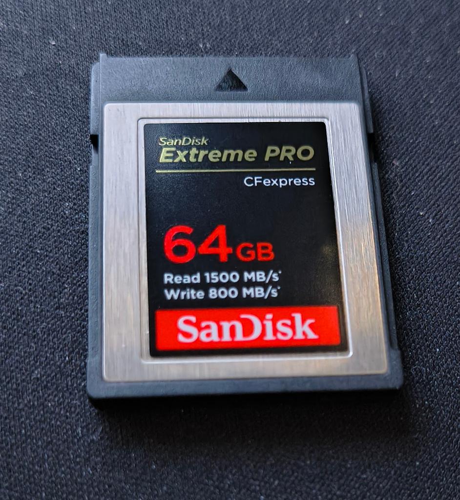 Sandisk CFexpress Extreme Pro 64GB 1500/800MB/s, Sandisk, Ophalen of Verzenden, Zo goed als nieuw, Fotocamera