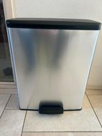 Brabantia prullenbak 54 liter met 2 inzetbakken - Nieuw, Met pedaal, ., Nieuw, 40 liter of meer