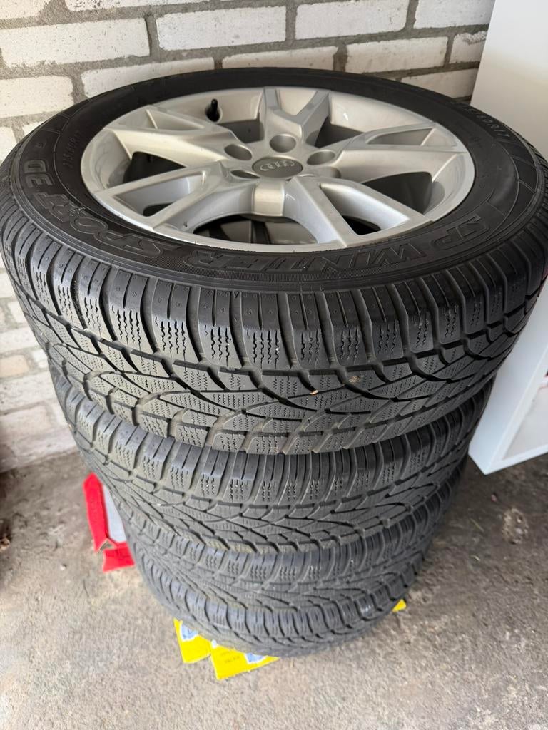 Audi velgen met winterbanden - 4stuks, 6mm profiel, Ophalen, 215 mm, 17 inch, Winterbanden