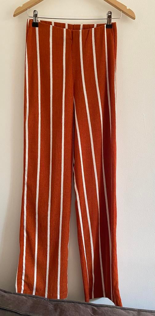 Luchtige streep broek maat s, Oranje, Ophalen of Verzenden, Zo goed als nieuw, Maat 36 (S)
