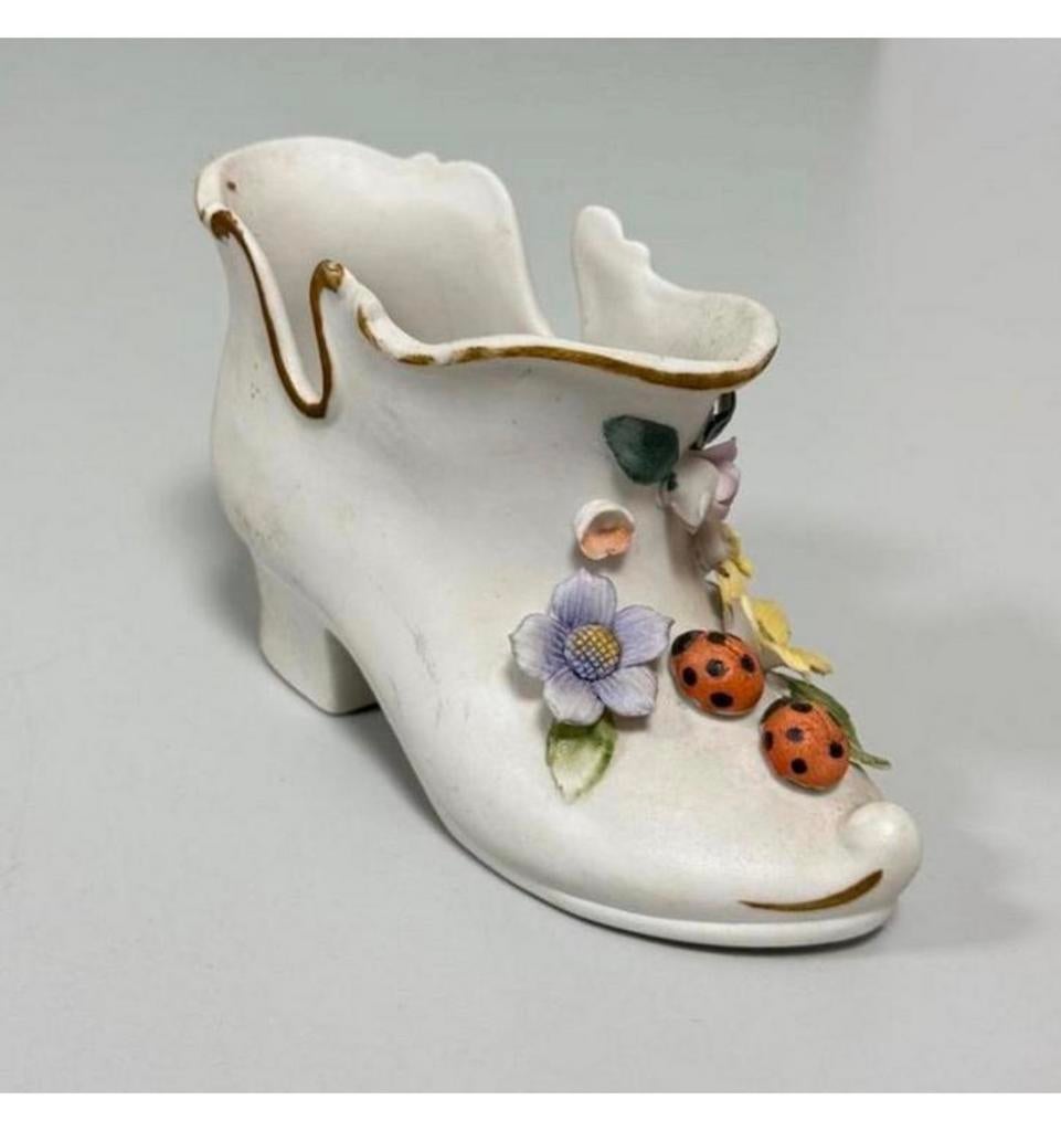 Vintage Victoriaanse bisque porseleinen schoen porselein, Ophalen of Verzenden