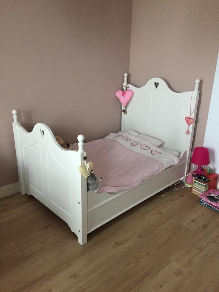 Prinses ledikant 100x150 incl lattenbodem en matras, Kinderen en Baby's, Ophalen, 140 tot 160 cm, Lattenbodem, 100 cm of meer