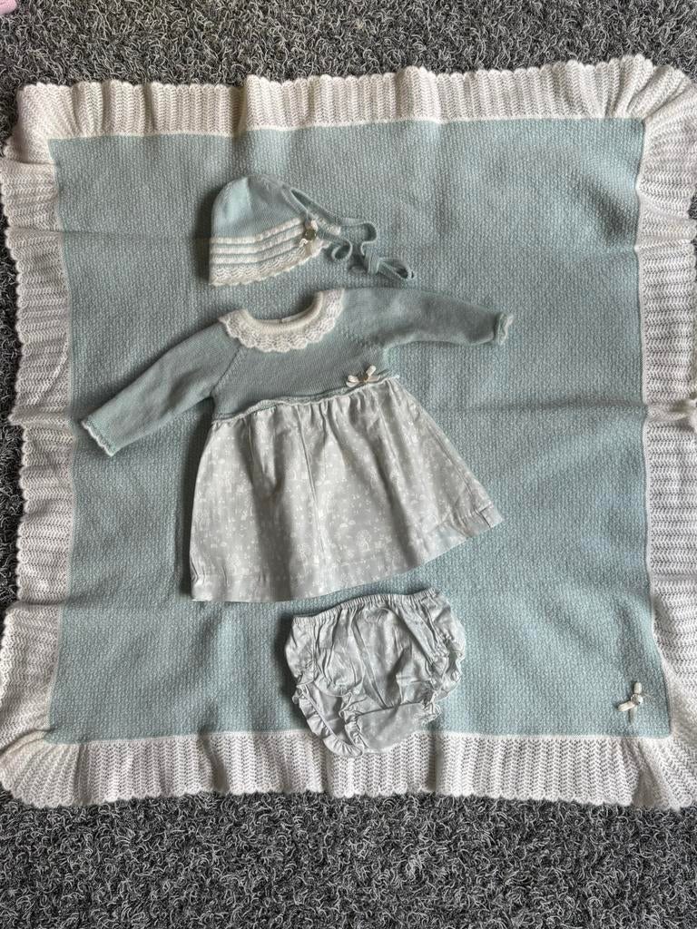 Paz jurkje met bijpassend muts en broekje en dekentje 62, Meisje, Paz, Ophalen of Verzenden, Zo goed als nieuw