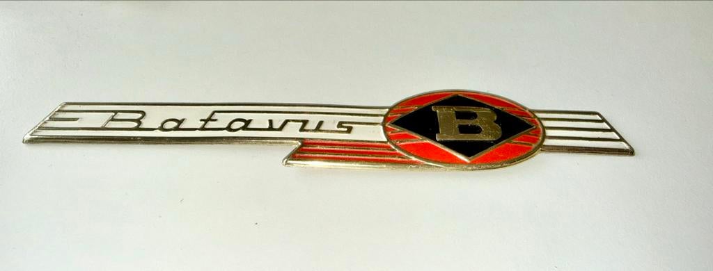 Batavus tanklogo rechts nieuwstaat - Oldtimer bromfiets, Ophalen of Verzenden, Nieuw, Overige typen