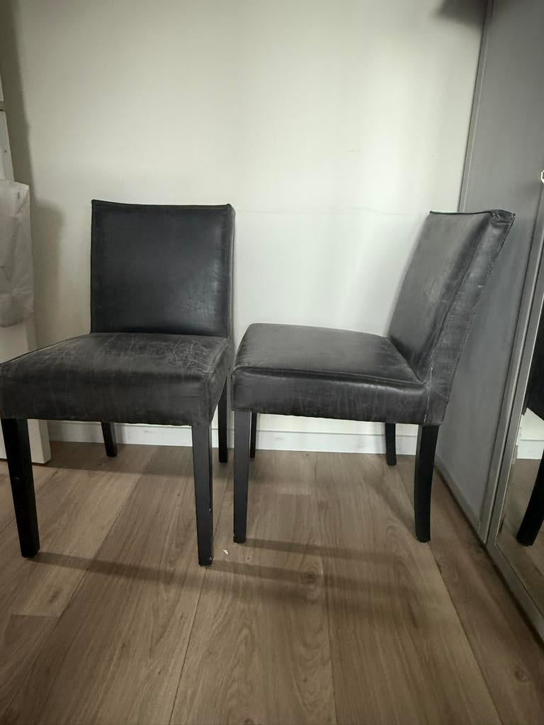 2 leren stoelen van de Troubadour, Ophalen, Twee, Leer, Zo goed als nieuw