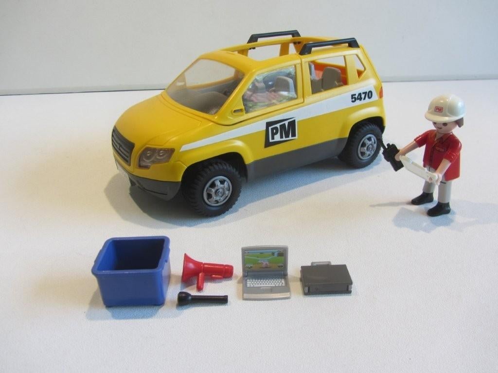 Playmobil  Gele Auto Opzichter  met voertuig – 5470, Ophalen of Verzenden, Gebruikt, Los playmobil
