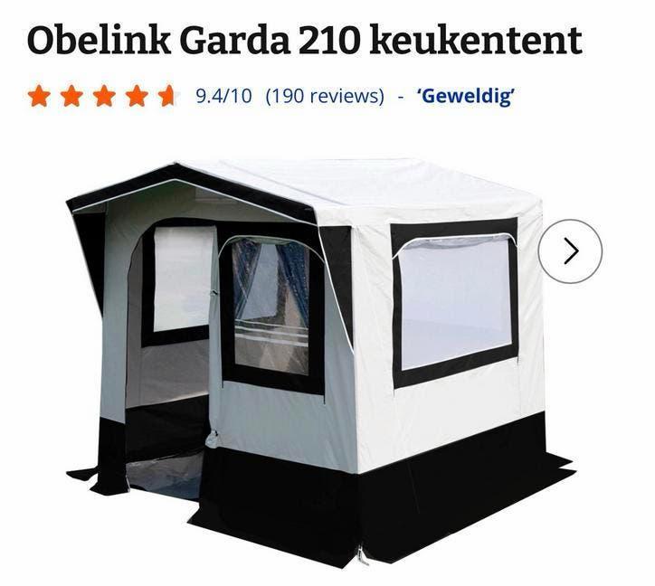 Obelink garda 210, Caravans en Kamperen, Tenten, tot en met 4, Zo goed als nieuw, Ophalen