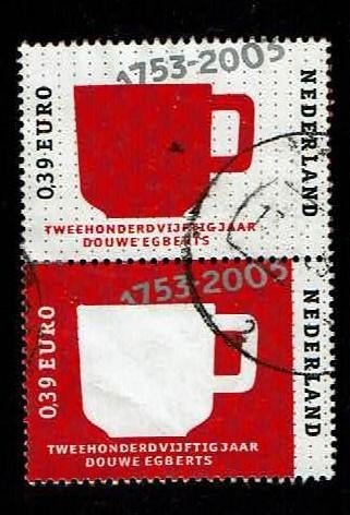 Nederland NVPH 2192-2193 a paar gestempeld 5, Verzenden, Na 1940, Gestempeld