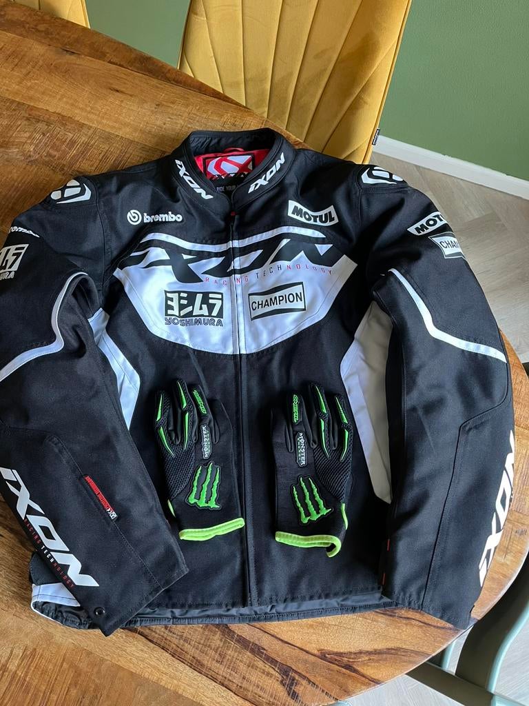 Motorjas afrits Ixon textiel / protectie racing ujtvoering M, Ophalen of Verzenden, Tweedehands, Jas | textiel