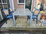 Tuinset met 4 hartman prestige stoelen en grote tuintafel, Ophalen, Gebruikt, 4 zitplaatsen