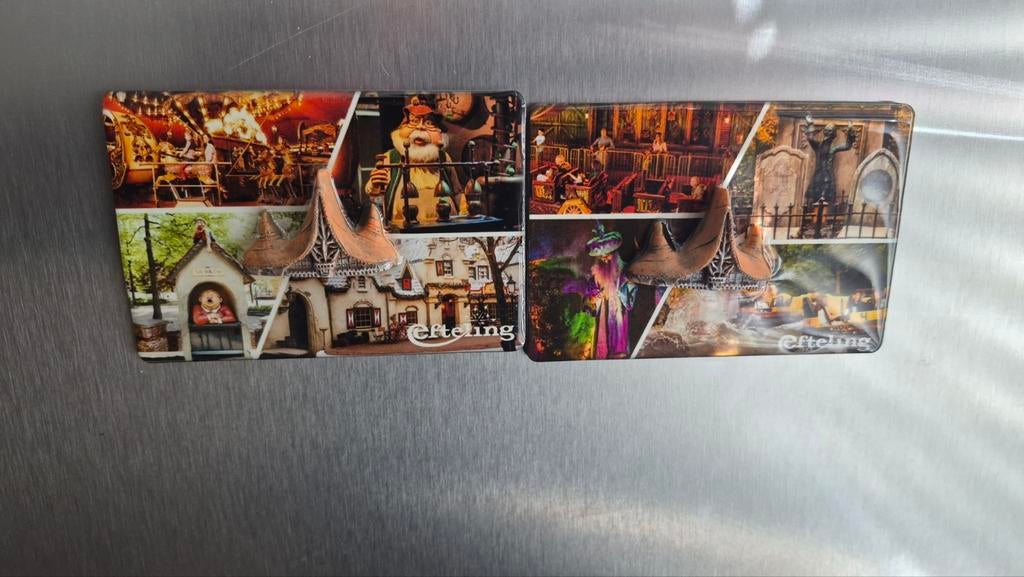 2x Efteling Vijf Zintuigen Magneeten, Verzamelen, Efteling, Ophalen of Verzenden, Zo goed als nieuw, Overige typen