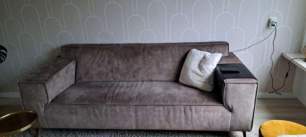 Mooie bruine Pronto Wonen bank in zeer goede staat, Driepersoons, 75 tot 100 cm, Ophalen of Verzenden, Zo goed als nieuw