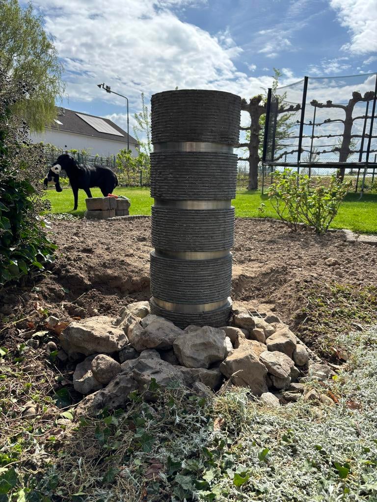 Modern Tuin Waterornament - Steen, Ophalen, Gebruikt, Graniet, Waterornament