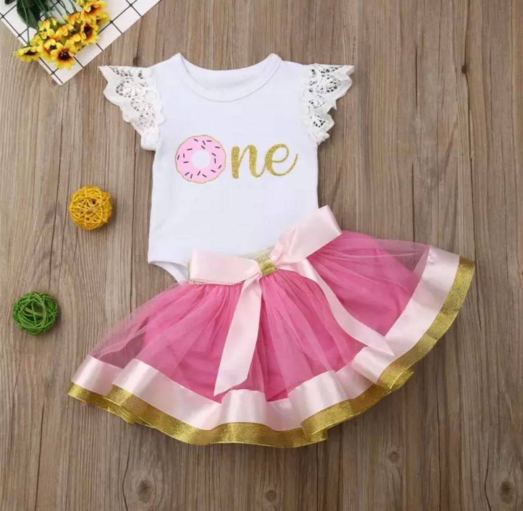 Nieuw! Super mooi cake smash Eerste verjaardag setje maat 80, Ophalen of Verzenden, Nieuw, Meisje