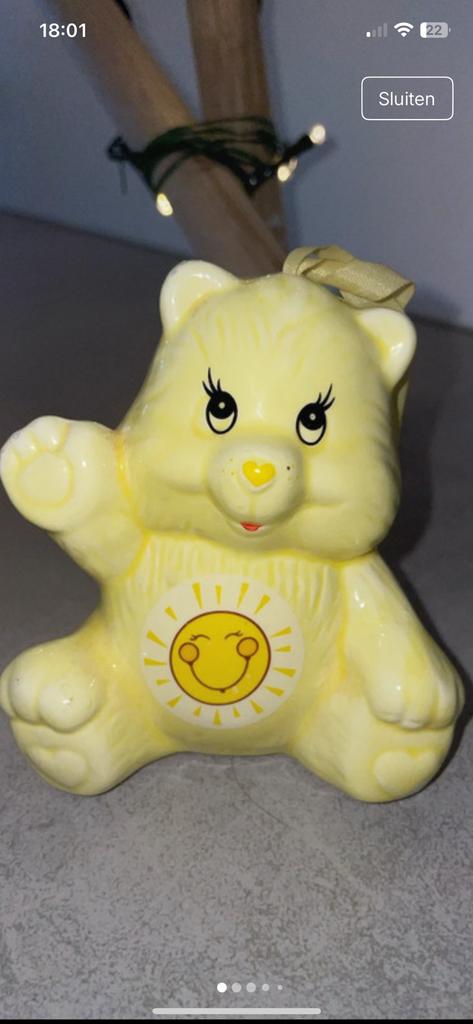 Vintage keramieken troetelbeertje sunshine1980, Ophalen, Zo goed als nieuw, Dier