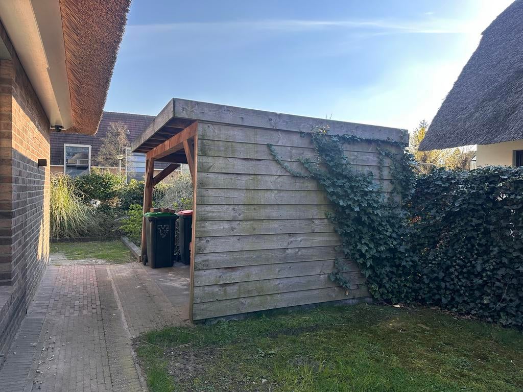 GRATIS Houten overkapping 3,5 x 3,5 m  zelf demonteren, Ophalen, Gebruikt