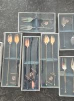 Partijtje verzilverde lepeltjes/vorkjes zilverstad, Antiek en Kunst, Antiek | Bestek, Ophalen of Verzenden