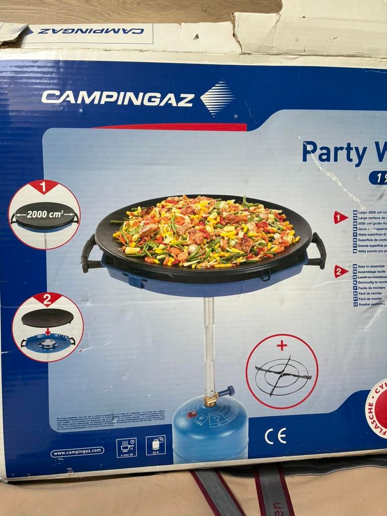Party wok - skottelbraai campinggaz, Ophalen of Verzenden, Zo goed als nieuw