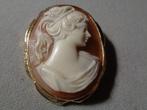 vintage camee in vergulde kader nr br 0160, Ophalen of Verzenden, Overige materialen, Broche