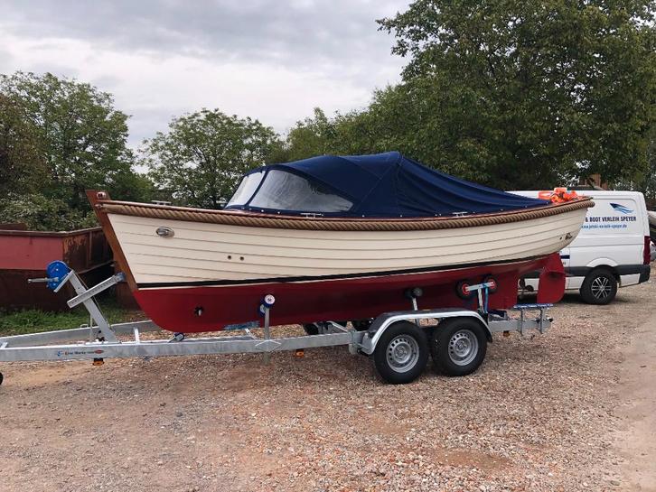 sloep moonday 6.4, Watersport en Boten, Sloepen, 10 tot 30 pk, 3 tot 6 meter, Binnenboordmotor, Diesel, Polyester, Ophalen