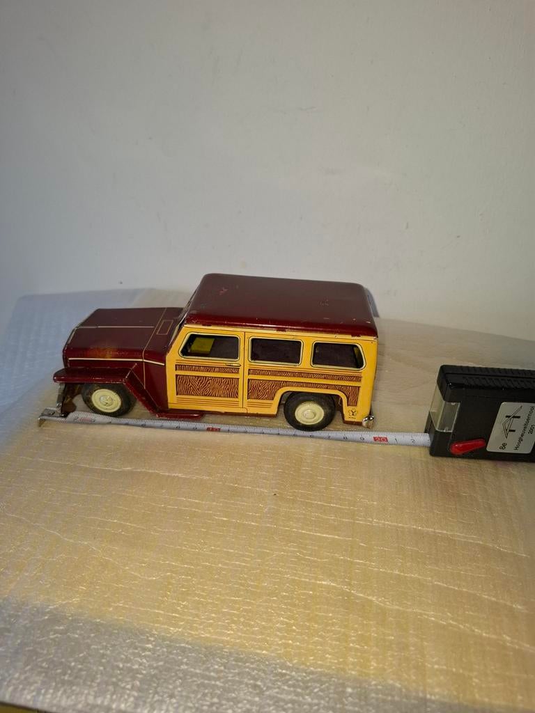 Blikken Yonezawa Japan Jeep Woody Wagon compleet en originee, Ophalen of Verzenden