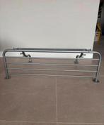 Grijze wandkapstok met hoedenplank en haken, Gebruikt, Minder dan 100 cm, Metaal, Ophalen