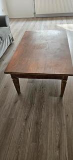 Oude teakhouten salontafel met lade, Huis en Inrichting, Tafels | Salontafels, Ophalen, Gebruikt, 100 tot 150 cm, 50 tot 100 cm