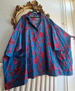 Nieuw! AKH Fashion blauw rood glans draad wijde blouse jasje, Kleding | Dames, Grote Maten, Blauw, Blouse of Tuniek, Nieuw, Ophalen of Verzenden