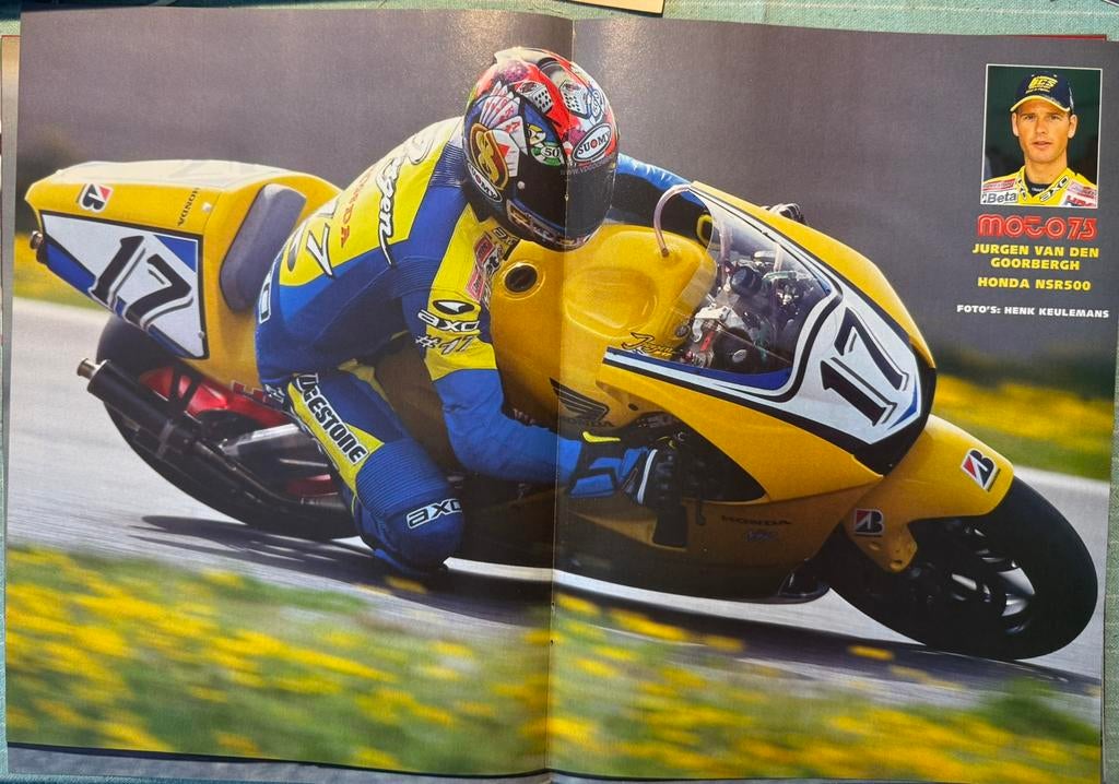 Poster Jurgen van den Goorbergh Honda NSR500, Verzenden, Zo goed als nieuw, Motoren