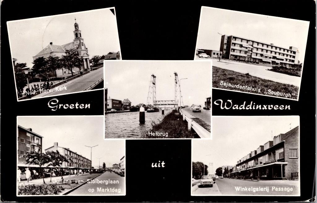 Groeten uit Waddinxveen (1970), Verzenden, 1960 tot 1980, Gelopen, Zuid-Holland