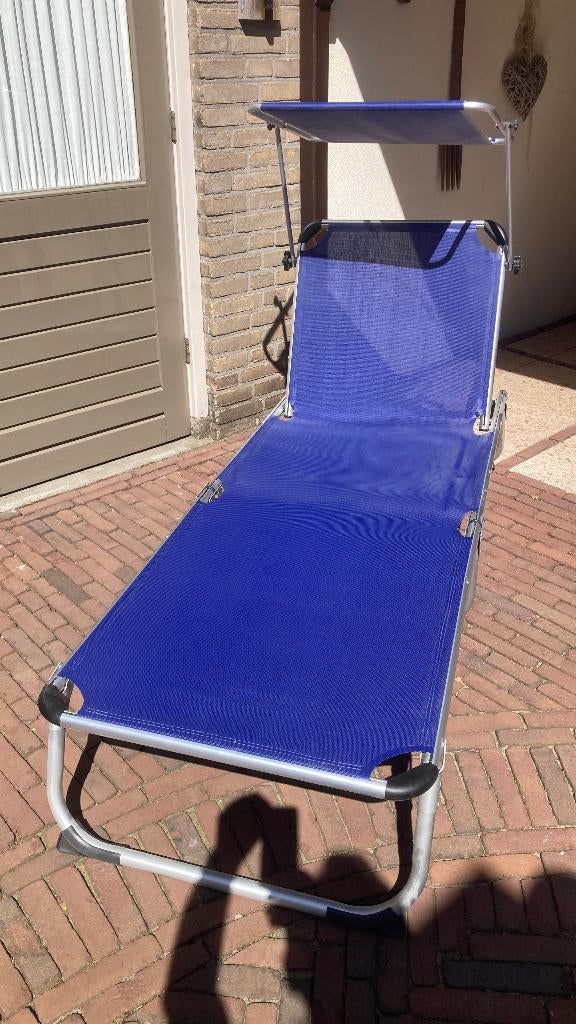 camping ligbed met gratis 2 stoeltjes, Ophalen, Nieuw, Aluminium, Verstelbaar