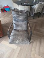 Leren fauteuil Lex antraciet - Eijerkamp, Ophalen, Gebruikt, Modern, Industrieel, 75 tot 100 cm