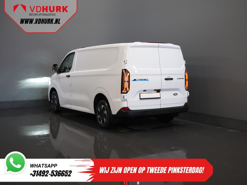 Ford E-Transit Custom Trend 65 kWh 330 km WLTP Garantie t/m, Auto's, Bestelauto's, 330 km, Gebruikt, Wit, Origineel Nederlands