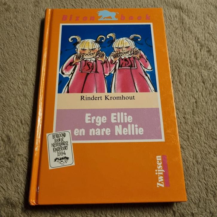 Erge Ellie en nare Nellie - Rindert Kromhout, Boeken, Kinderboeken | Jeugd | onder 10 jaar, Zo goed als nieuw, Ophalen of Verzenden