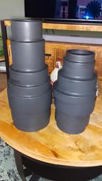 Set van 2 moderne designvazen, donkergrijs, Ophalen, Overige materialen, Overige kleuren, 50 tot 75 cm