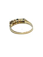 14k gouden ring met saffier en diamant, 18 tot 19, -, -, Ophalen of Verzenden