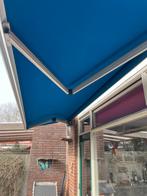 Zonnescherm 4 meter breed met draaistang, zo goed als nieuw, Tuin en Terras, Zonneschermen, Ophalen, Zo goed als nieuw, 250 cm tot 450 cm