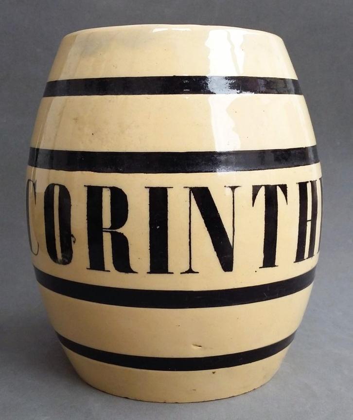 Om 1910 Voorraadpot Voorraad Pot Keuken Winkel Kruidenier, Antiek en Kunst, Antiek | Keramiek en Aardewerk, Ophalen of Verzenden