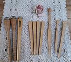 Lotje Franse brocante houten klosjes 2, Ophalen of Verzenden