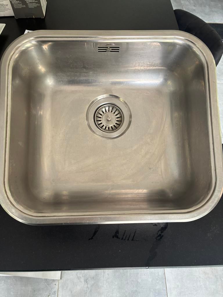 Spoelbak RVS 40x35 cm, Ophalen, Gebruikt, 50 tot 100 cm, Minder dan 25 cm