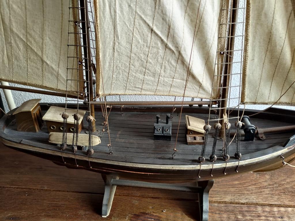 Gedetailleerd model van een schoener zeilschip., Hobby en Vrije tijd, Modelbouw | Boten en Schepen, Ophalen of Verzenden