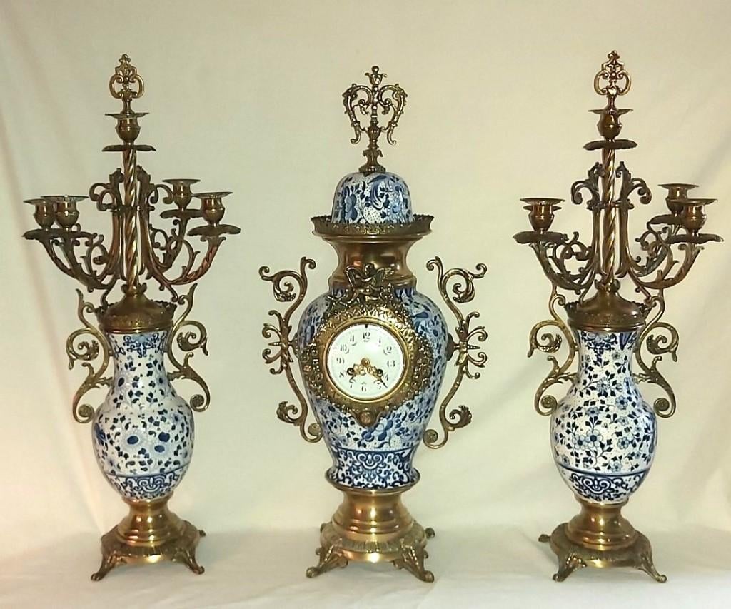 antiek vazen klokstel, Antiek en Kunst, Antiek | Klokken, Ophalen