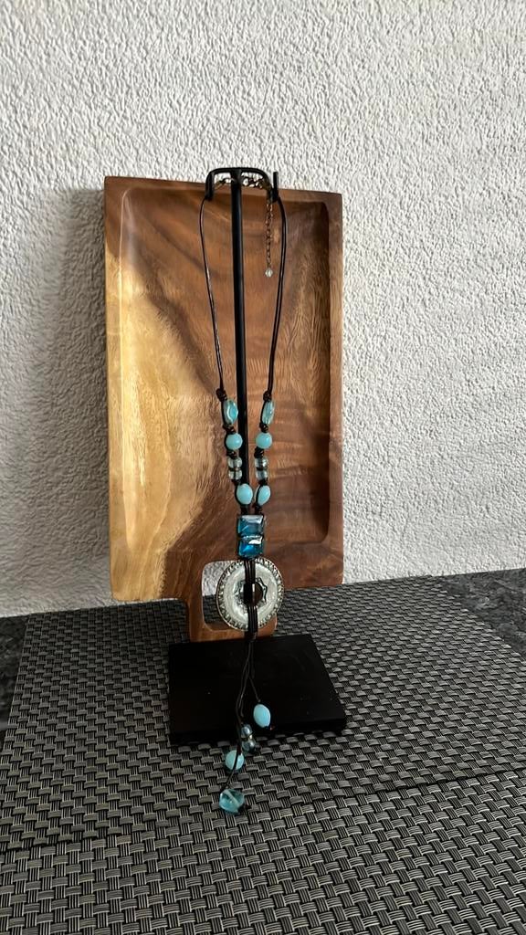 Ketting Turquoise, Ophalen of Verzenden, Zo goed als nieuw, Blauw, Overige materialen