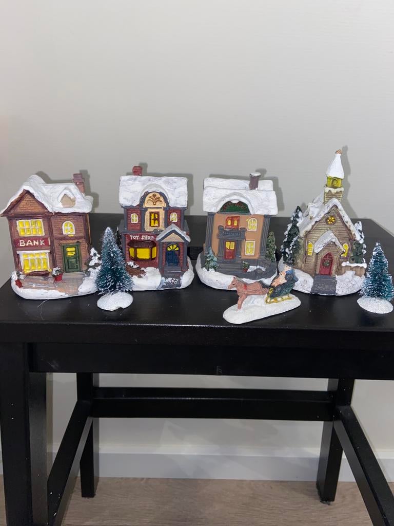 Kerstdorp met licht, Hobby en Vrije tijd, Ophalen of Verzenden, Zo goed als nieuw