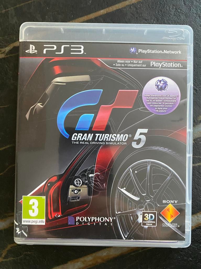 PS3 Gran Turismo 5 - Realistische Race-Simulator, Gebruikt, 1 speler, Racen en Vliegen, Eén computer