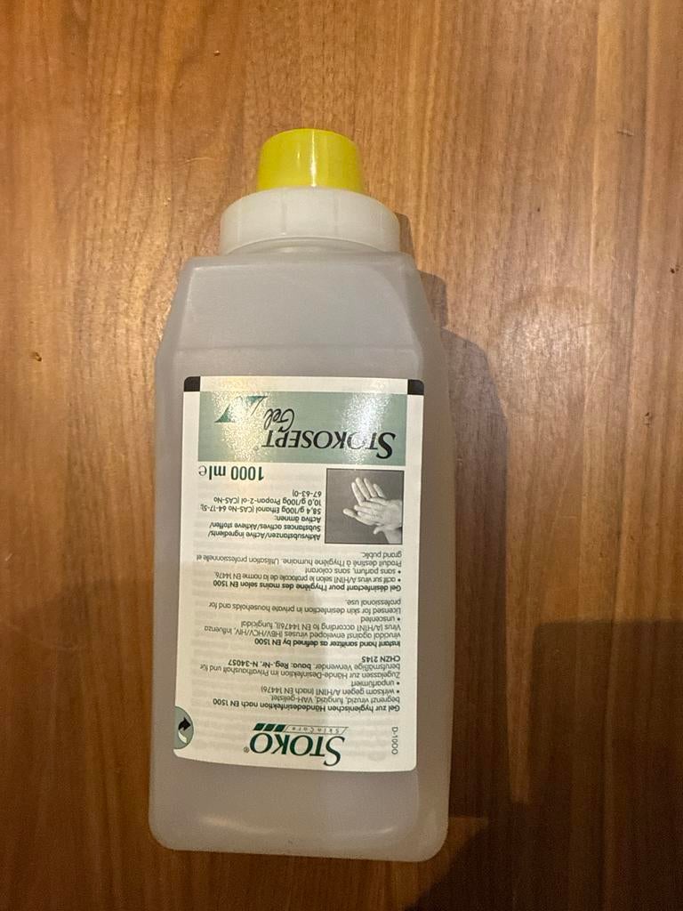 8 Fles Stokosept Gel  Handdesinfectie 1000 ml, Ophalen of Verzenden, Schoonmaakmiddel
