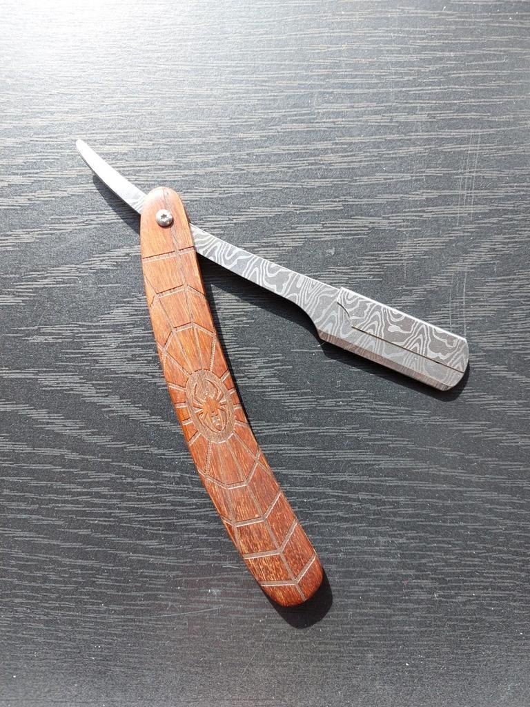 Luxe Scheermes van Damascus staal, Ophalen of Verzenden, Nieuw, Overige typen